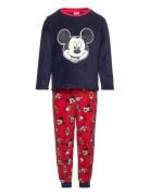 Pyjalong Coral Pyjamassæt Red Mickey Mouse