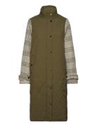 Nabi Mix Coat Quiltet Jakke Khaki Green Noella