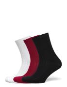 Sock 3 P Merino Pointelle Scal Lingerie Socks Regular Socks Red Lindex