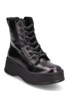 Pitched Combat Boot Wl Shoes Boots Ankle Boots Laced Boots Black Calvin Klein