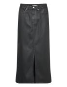 Dnm Long Midi Skirt Ctd Blk Knælang Nederdel Black Tommy Hilfiger