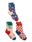 Kids 3-Pack Boozt Gift Set Sokker Strømper Multi/patterned Happy Socks