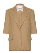 Weave Short Sleeve Blazer Blazers Single Breasted Blazers Beige REMAIN Birger Christensen