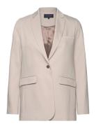 Remi Lyocell Blend Blazer Blazers Single Breasted Blazers Grey Lexington Clothing