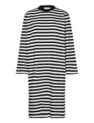 Heavy Single Stripe Nolly Dress Dresses T-shirt Dresses Black Mads Nørgaard