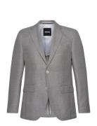 H-Janson-Flaps-232 Suits & Blazers Blazers Single Breasted Blazers Grey BOSS