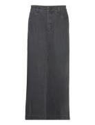 Classic Jeans Skirt Lang Nederdel Black H2O Fagerholt