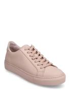 Type - Pink Rubberised Leather Low-top Sneakers Pink Garment Project