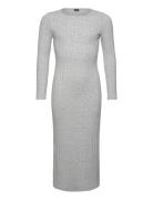 Nlflunne Ls Long Slim Dress Dresses & Skirts Dresses Casual Dresses Long-sleeved Casual Dresses Grey LMTD