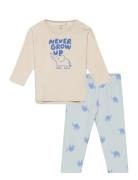 Set Top Leggings Elephant Pyjamassæt Multi/patterned Lindex