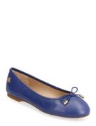 Jayna Nappa Leather Flat Ballerinasko Ballerinaer Blue Lauren Ralph Lauren