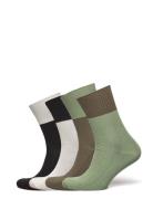Sock 4 P Soft Blocking Lingerie Socks Regular Socks Khaki Green Lindex