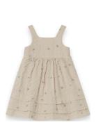 Seersucker Baby Dress Dresses & Skirts Dresses Casual Dresses Sleeveless Casual Dresses Beige Garbo&Friends