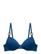 Cairns Bikini Top Swimwear Bikinis Bikini Tops Wired Bikinitops Blue Dorina