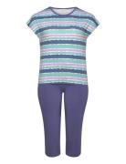 Bamboo Short-Sleeve Pj With Pirate Pyjamas Nattøj Purple Lady Avenue