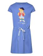 Polo Bear Cotton Jersey Dress Dresses & Skirts Dresses Casual Dresses Short-sleeved Casual Dresses Blue Ralph Lauren Kids