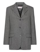 Relaxed Neppy Wool Sb Blazer Blazers Single Breasted Blazers Grey Tommy Hilfiger