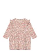 Dress Aop Flowers Dresses & Skirts Dresses Casual Dresses Long-sleeved Casual Dresses Multi/patterned Lindex