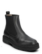 Spike Chelsea - Black Grained Leather / Brown Stitching Støvlet Chelsea Boot Black Garment Project