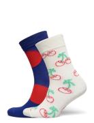 2-Pack Cherries Socks Gift Set Lingerie Socks Regular Socks White Happy Socks