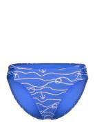 Set Sail High Leg Ruched Side Pant Swimwear Bikinis Bikini Bottoms Bikini Briefs Blue Seafolly