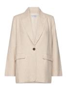 Alyssa Linen Blazer Blazers Single Breasted Blazers Beige Marville Road