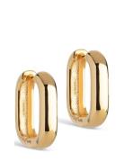 Square Hoops 18 Mm Accessories Jewellery Earrings Hoops Gold Enamel Copenhagen