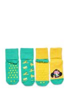 2-Pack Kids Monkey & Banana Anti Slip Socks Strømper Non-slip Multi/patterned Happy Socks