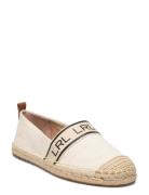 Caylee Iii Canvas Espadrille Espadrillos Flade Sandal Cream Lauren Ralph Lauren