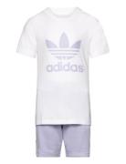 Short Tee Set Sets Sets With Short-sleeved T-shirt Purple Adidas Originals