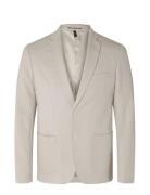 Slhslim-Delon Jersey Blz Flex Noos Suits & Blazers Blazers Single Breasted Blazers Cream Selected Homme