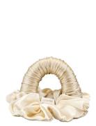 Blowouttie® In Mulberry Silk Champagne/ Golden Sand Accessories Hair Accessories Scrunchies Gold Lenoites