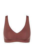 Sloggi Zero Feel 2.0 Soft Bra Lingerie Bras & Tops Soft Bras Bralette Brown Sloggi