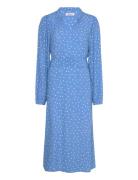 Parisll Midi Dress Ls Knælang Kjole Blue Lollys Laundry