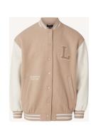 Lana Wool Blend Varsity Jacket Bomberjakke Beige Lexington Clothing