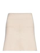 Maiken Merino Skirt Kort Nederdel Cream Ella&il