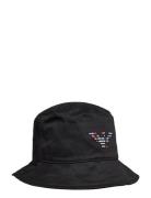 Unisex Cap Swimwear Accessories Headwear Bucket Hats Black Emporio Armani