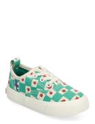 Tomato All Over Laces Trainers Shoes Sneakers Canva Sneakers Green Bobo Choses