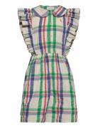 Madras Checks Ruffle Woven Dress Dresses & Skirts Dresses Casual Dresses Sleeveless Casual Dresses Multi/patterned Bobo Choses