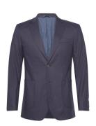Slim Cotton Linen Suit Blazer Suits & Blazers Blazers Single Breasted Blazers Blue GANT