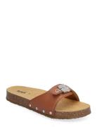 Sl Pescura Margot Leather Flade Sandaler Brown Scholl