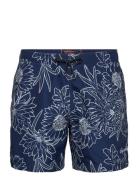 Printed 15" Swim Short Badeshorts Blue Superdry