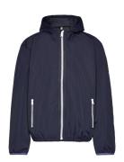 Hooded Windbreaker Outerwear Jackets & Coats Windbreaker Navy BOSS