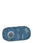 Oval Pencil Case, Jungle Game Accessories Bags Pencil Cases Blue Beckmann Of Norway