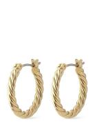 Cece Recycled Twisted Hoop Earrings Accessories Jewellery Earrings Hoops Gold Pilgrim