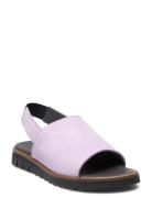 Sandals - Flat - Open Toe - Op Shoes Summer Shoes Sandals Purple ANGULUS