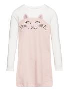 Top Long Cat Face Dresses & Skirts Dresses Casual Dresses Long-sleeved Casual Dresses Pink Lindex