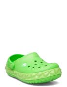 Crocbandgeometricglowbandclogk Shoes Clogs Green Crocs