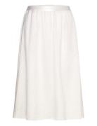 Misaki Linen Skirt Knælang Nederdel White Ahlvar Gallery