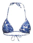 Triangle Bikini Top Swimwear Bikinis Bikini Tops Triangle Bikinitops Blue Rosemunde